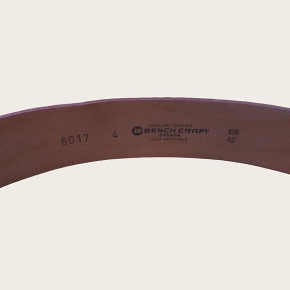 Bench Craft Brown Reptile Leather Belt - Picture 2 of 8